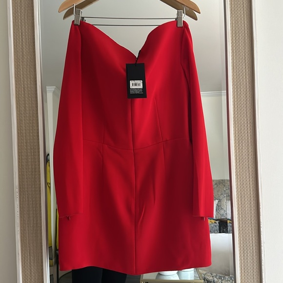ALEX PERRY BRAM OFF-SHOULDER CRÊPE MINI DRESS - Picture 12 of 13